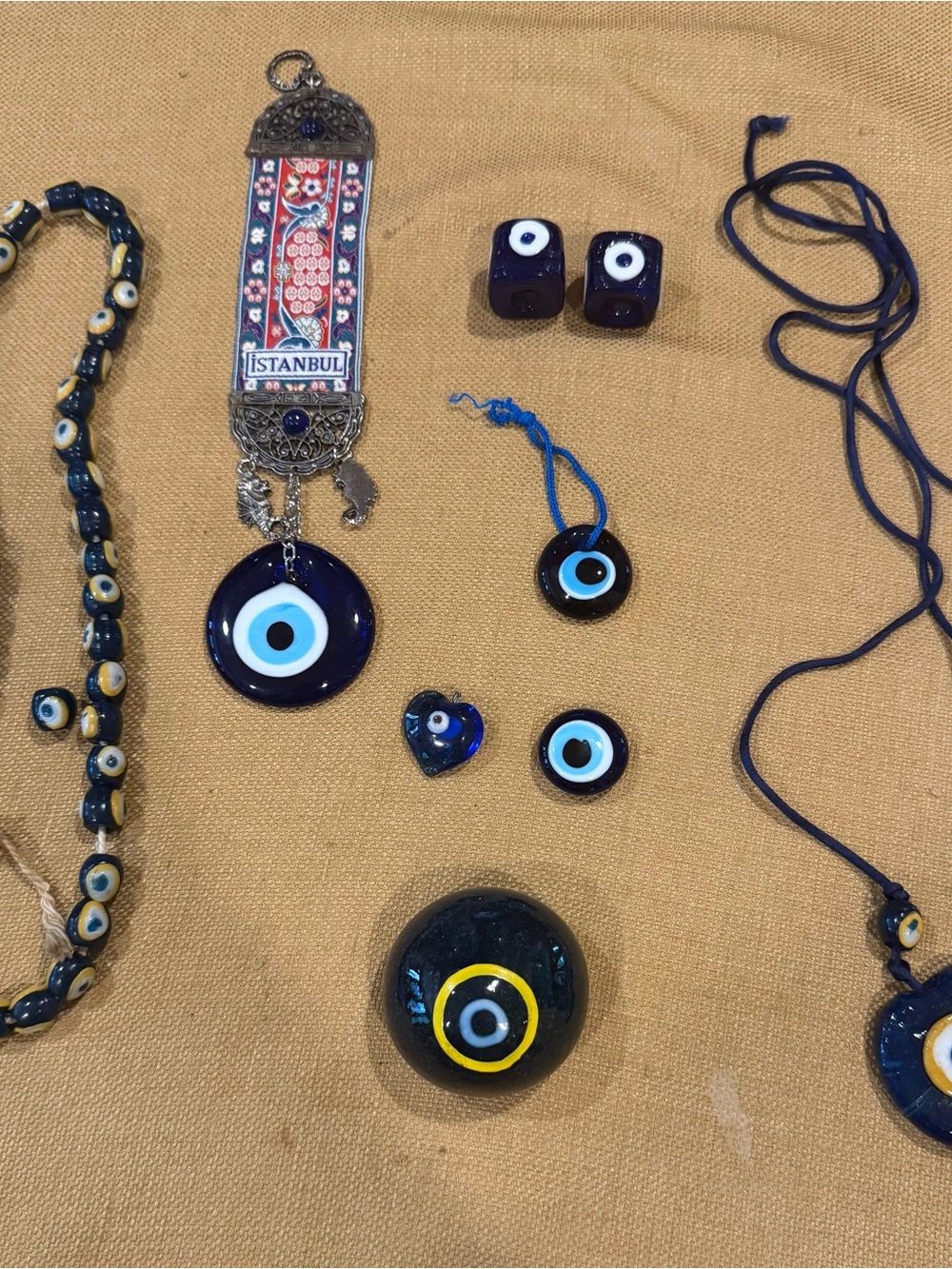Blue Evil Eye Glass Pendant Collection
